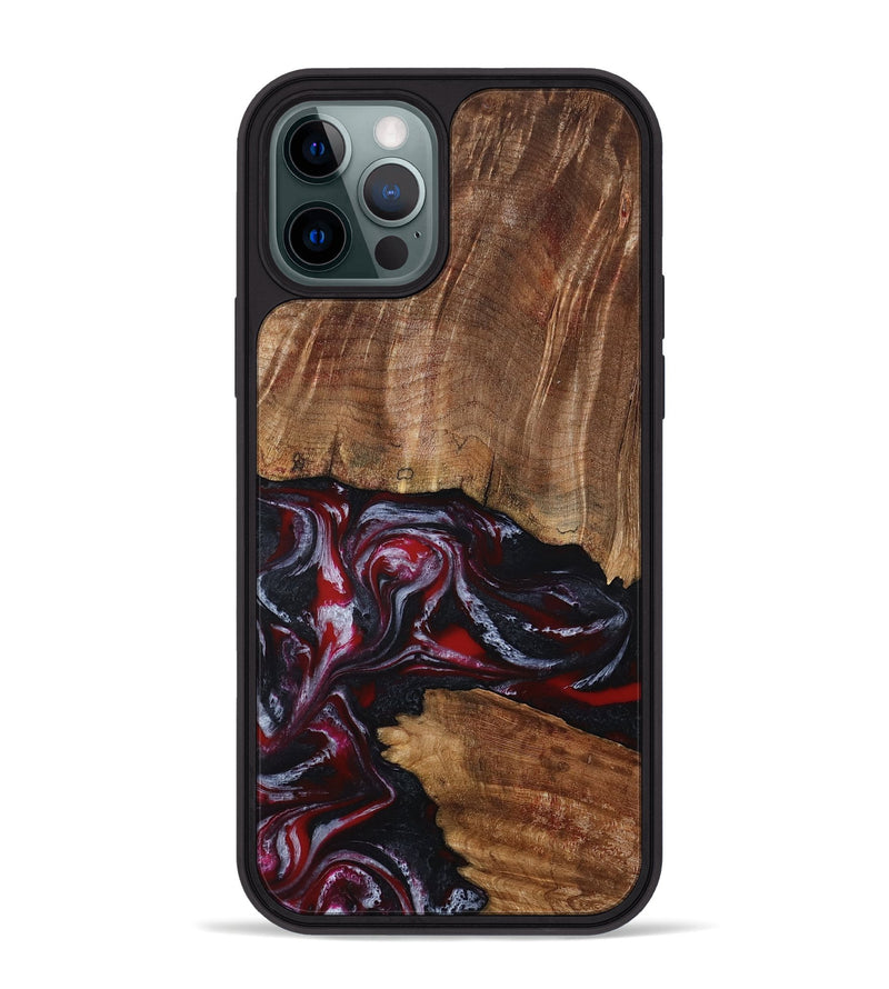 iPhone 12 Pro Max Wood Phone Case - Dior (Red, 793484)