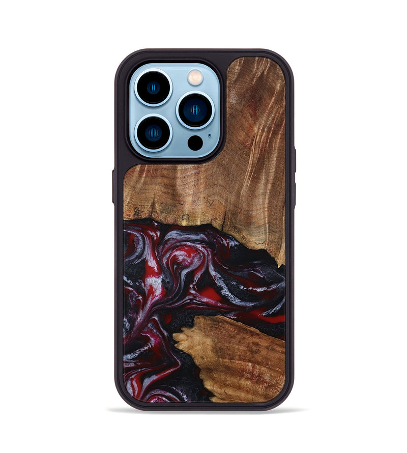 iPhone 14 Pro Wood Phone Case - Dior (Red, 793484)