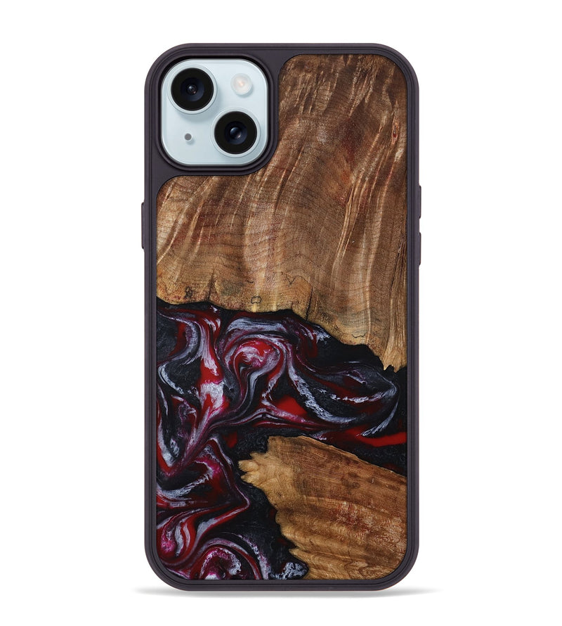 iPhone 15 Plus Wood Phone Case - Dior (Red, 793484)