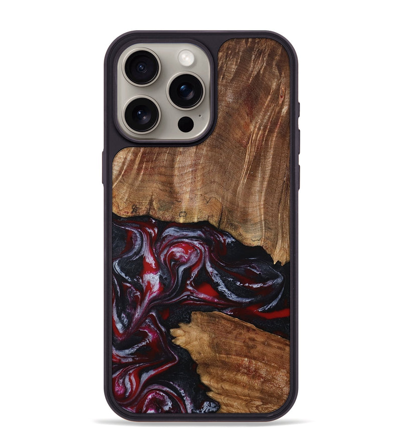 iPhone 15 Pro Max Wood Phone Case - Dior (Red, 793484)