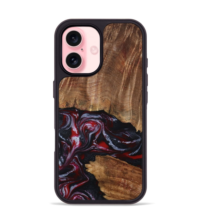 iPhone 16 Wood Phone Case - Dior (Red, 793484)