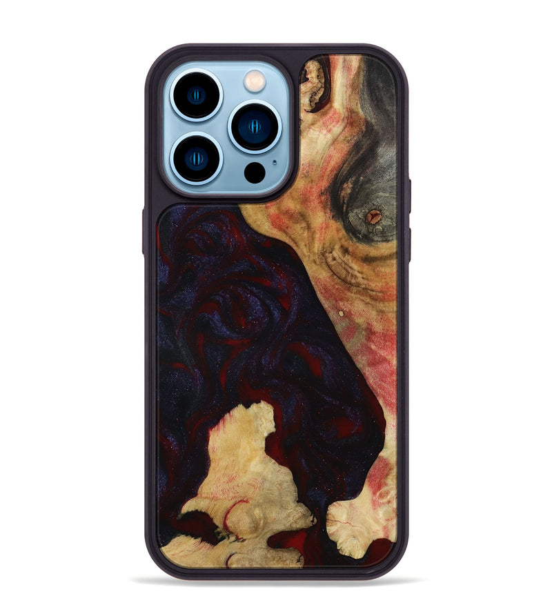 iPhone 14 Pro Max Wood Phone Case - Caleigh (Red, 793485)