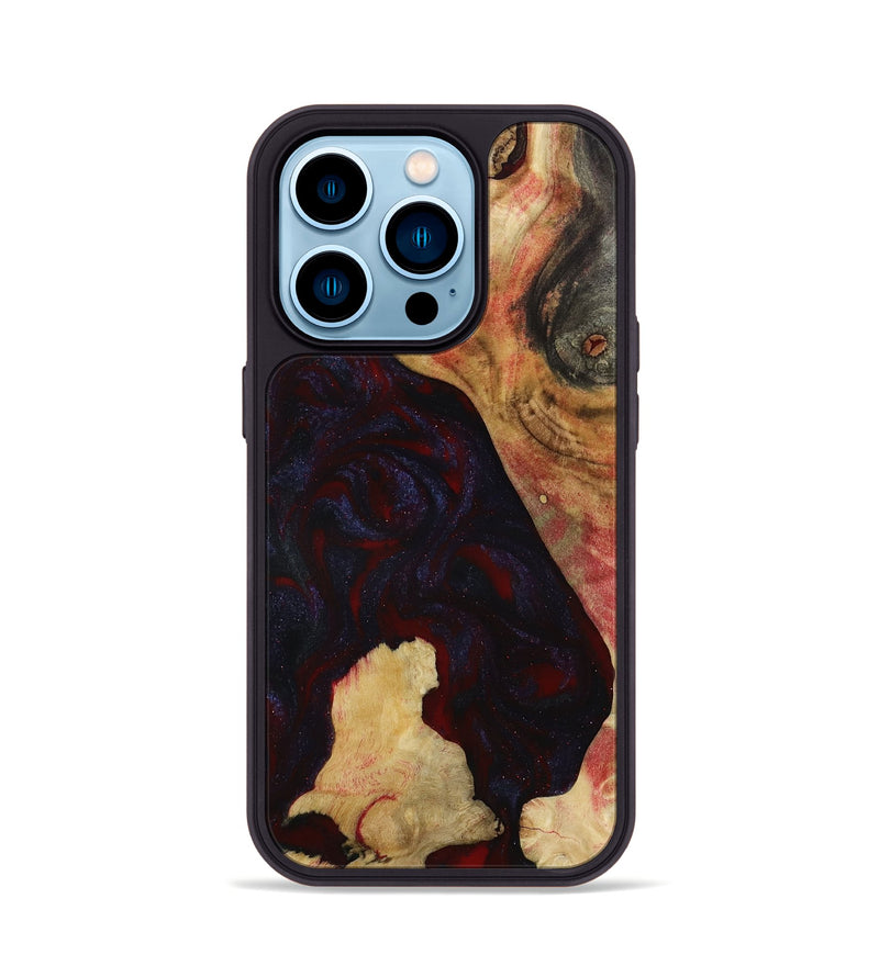 iPhone 14 Pro Wood Phone Case - Caleigh (Red, 793485)