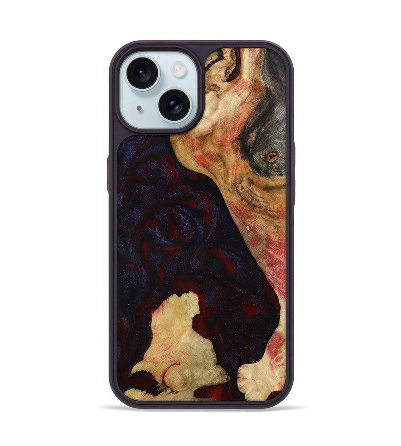 iPhone 15 Wood Phone Case - Caleigh (Red, 793485)