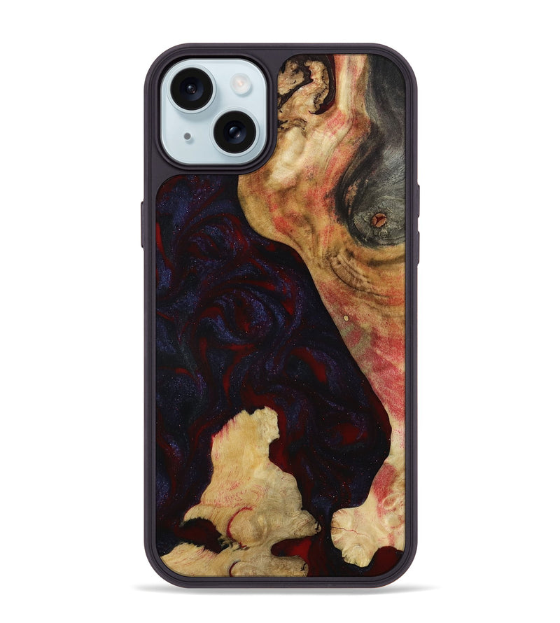 iPhone 15 Plus Wood Phone Case - Caleigh (Red, 793485)
