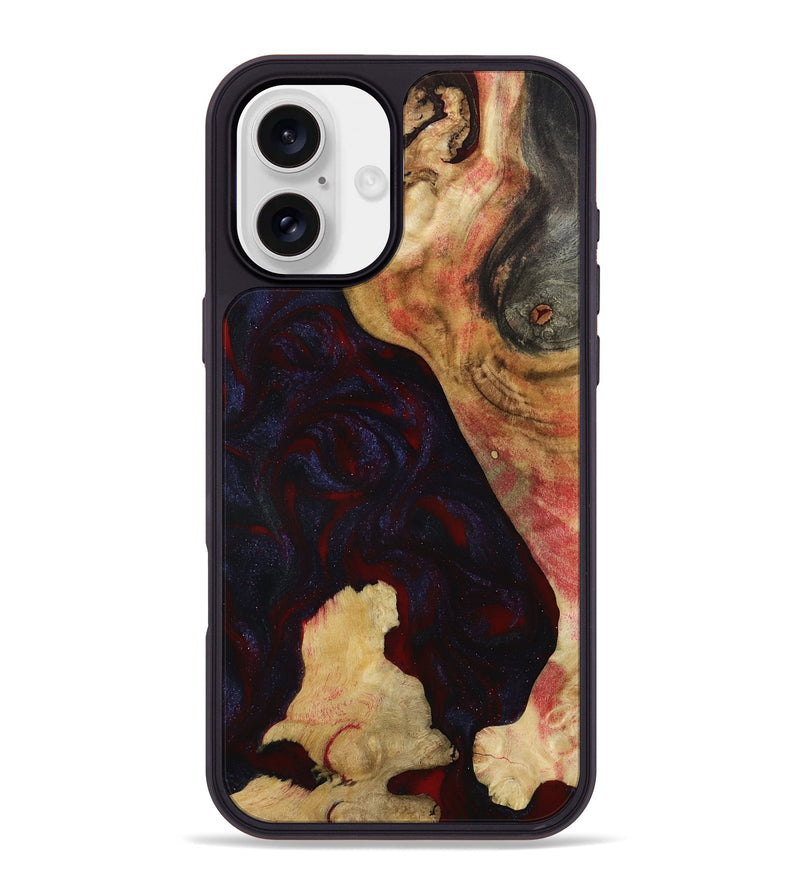 iPhone 16 Plus Wood Phone Case - Caleigh (Red, 793485)