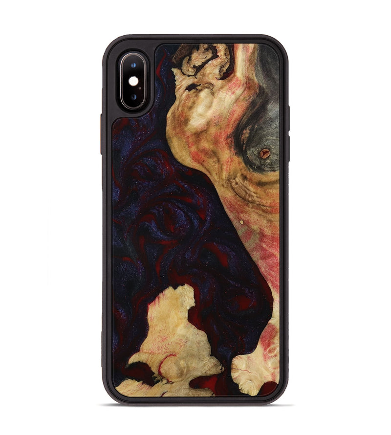 iPhone Xs Max Wood Phone Case - Caleigh (Red, 793485)