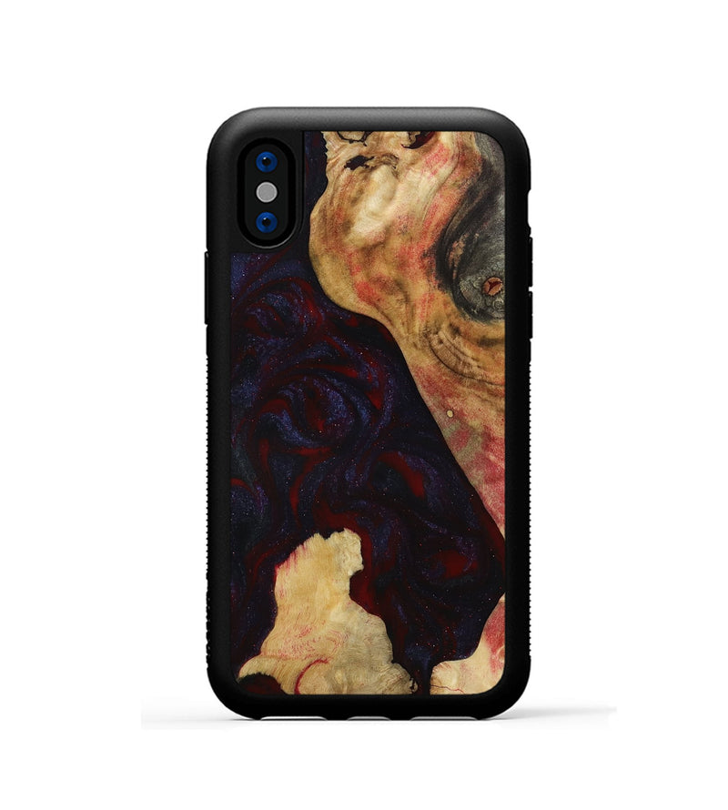 iPhone Xs Wood Phone Case - Caleigh (Red, 793485)
