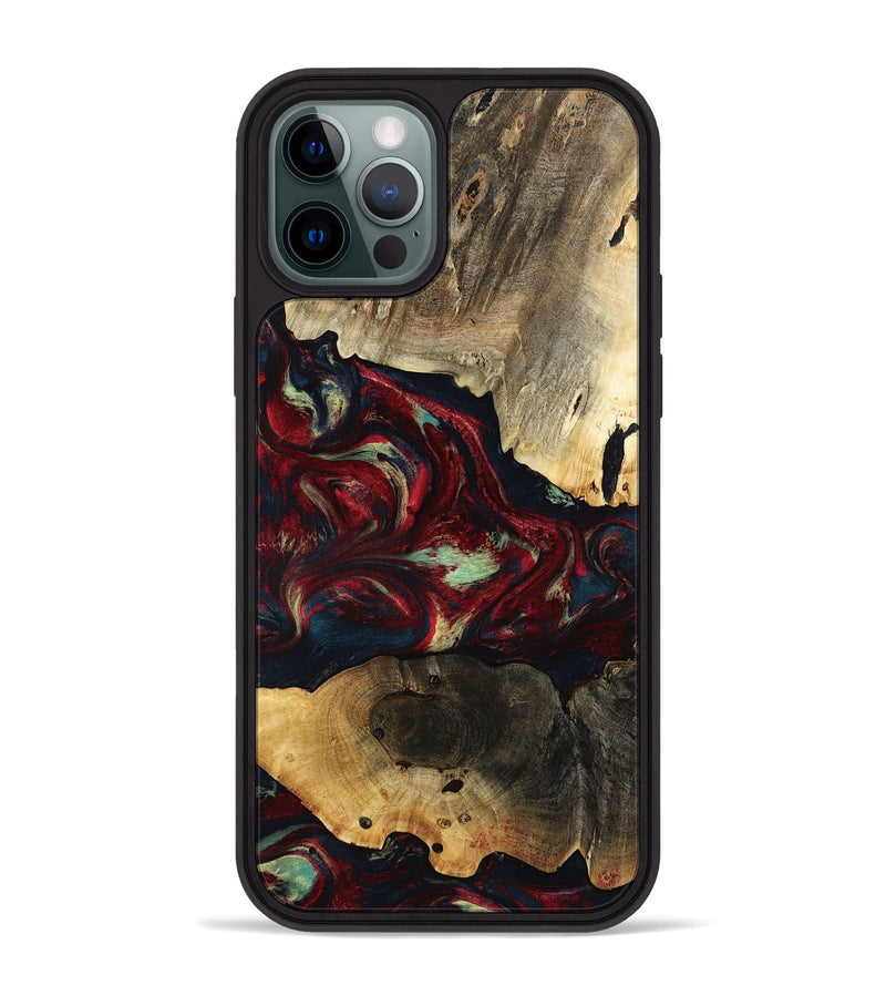 iPhone 12 Pro Max Wood Phone Case - Jailene (Red, 793487)