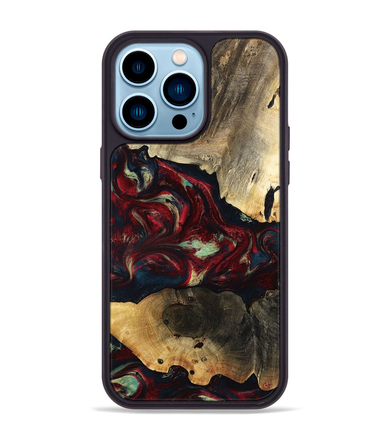iPhone 14 Pro Max Wood Phone Case - Jailene (Red, 793487)