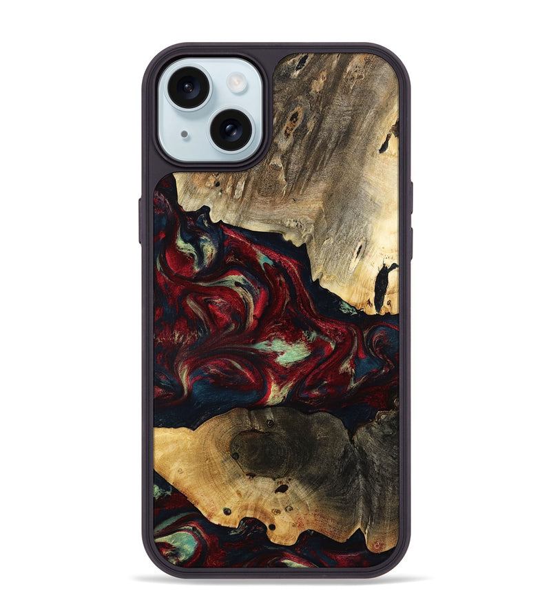 iPhone 15 Plus Wood Phone Case - Jailene (Red, 793487)