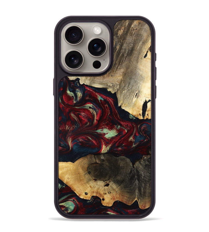 iPhone 15 Pro Max Wood Phone Case - Jailene (Red, 793487)
