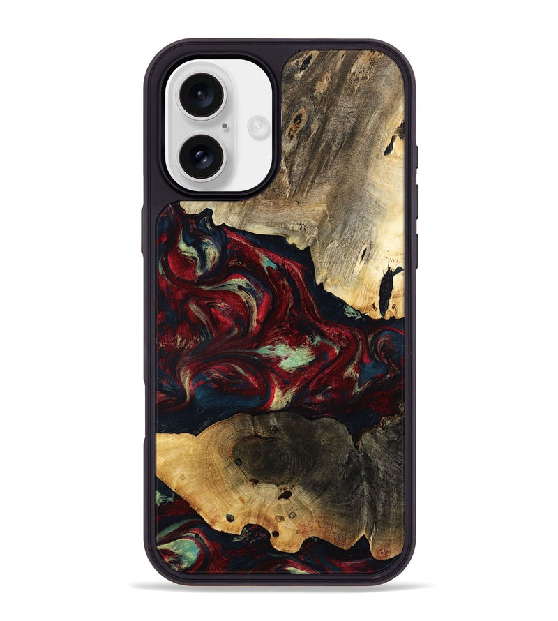 iPhone 16 Plus Wood Phone Case - Jailene (Red, 793487)