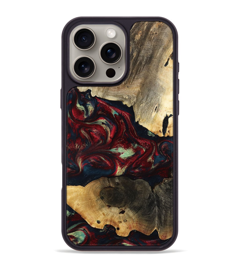 iPhone 16 Pro Max Wood Phone Case - Jailene (Red, 793487)
