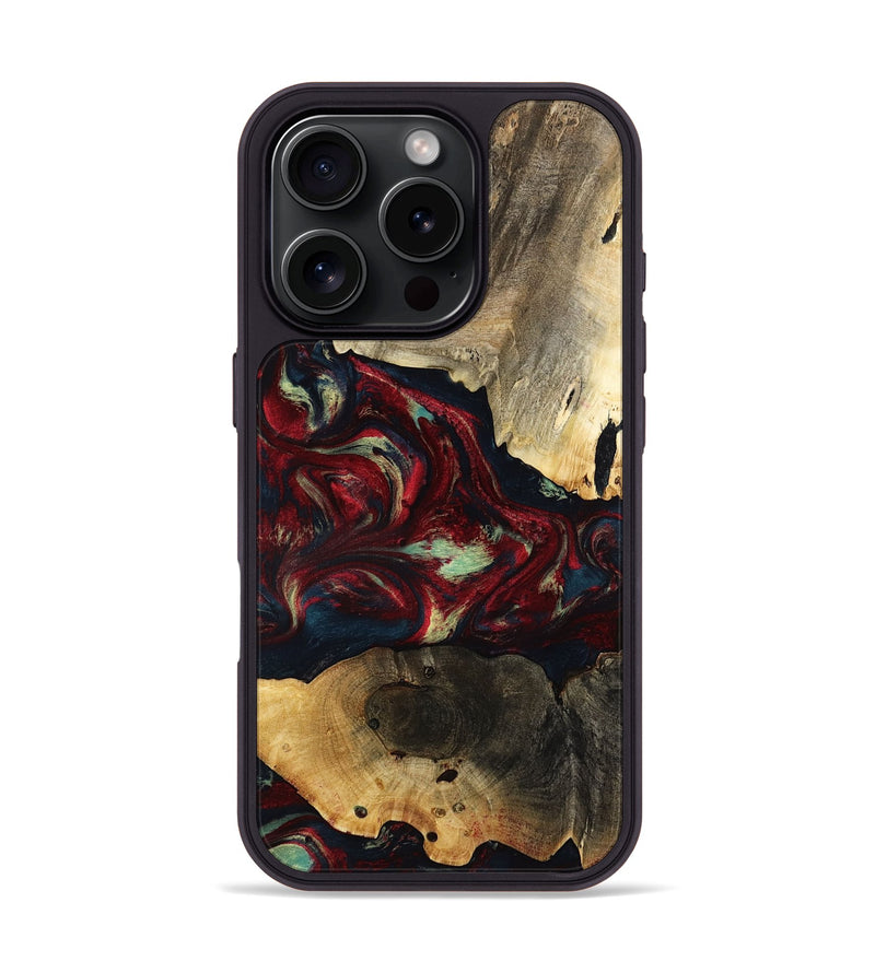 iPhone 16 Pro Wood Phone Case - Jailene (Red, 793487)