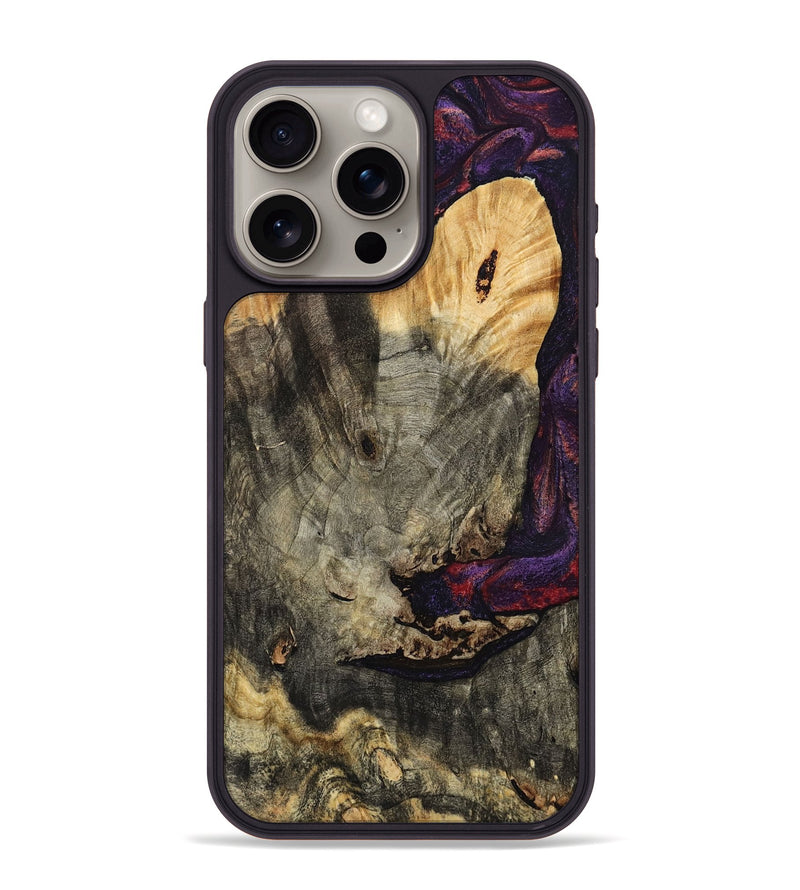 iPhone 15 Pro Max Wood Phone Case - Buford (Red, 793488)