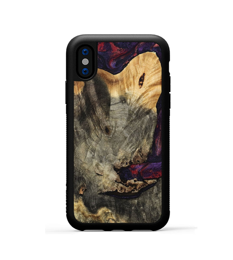 iPhone Xs Wood Phone Case - Buford (Red, 793488)