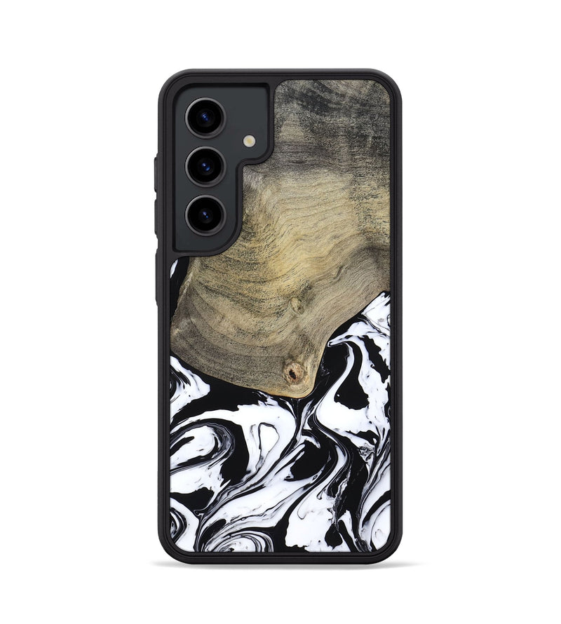 Galaxy S24 Wood Phone Case - Helen (Black & White, 793495)