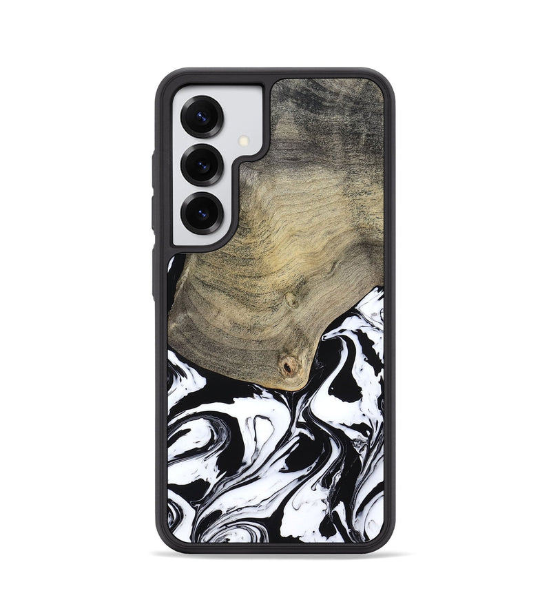 Galaxy S25 Wood Phone Case - Helen (Black & White, 793495)