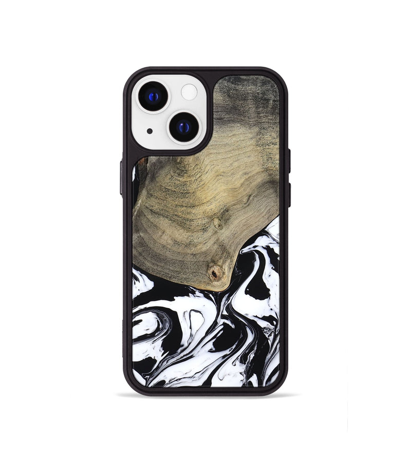 iPhone 13 mini Wood Phone Case - Helen (Black & White, 793495)
