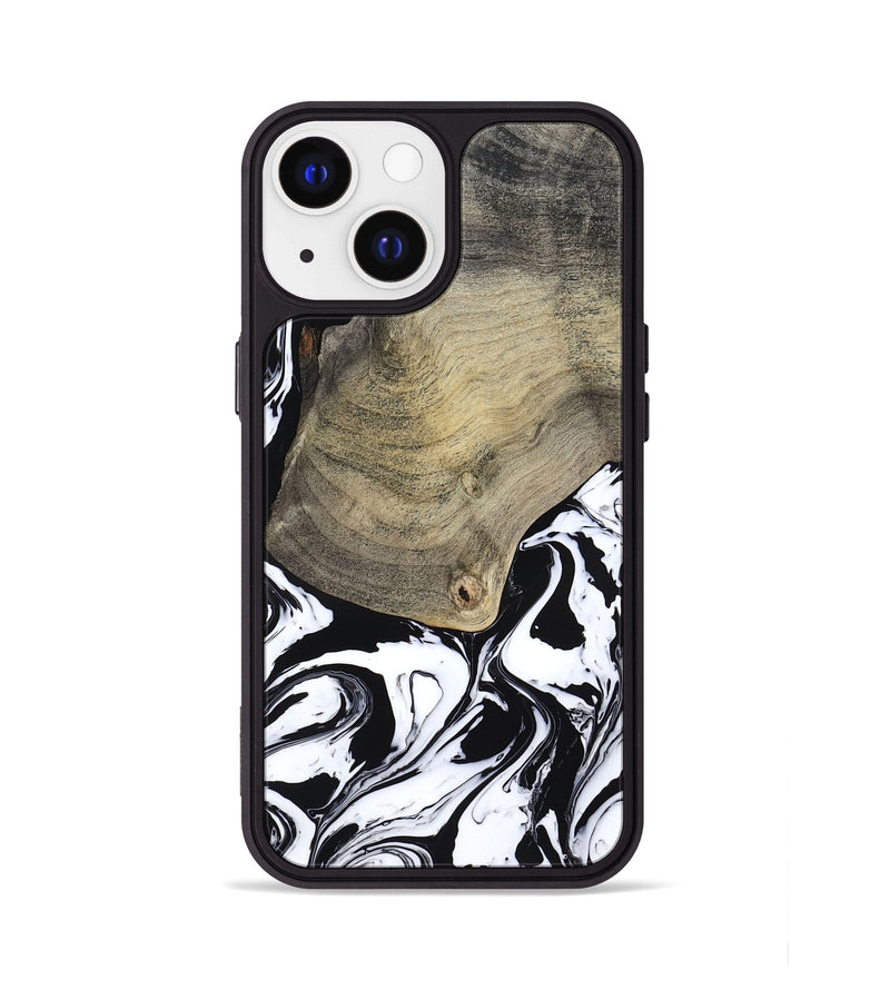 iPhone 13 Wood Phone Case - Helen (Black & White, 793495)