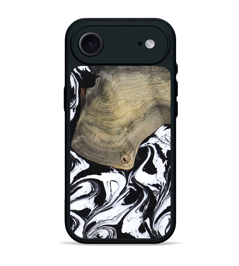 iPhone 17 Air Wood Phone Case - Helen (Black & White, 793495)