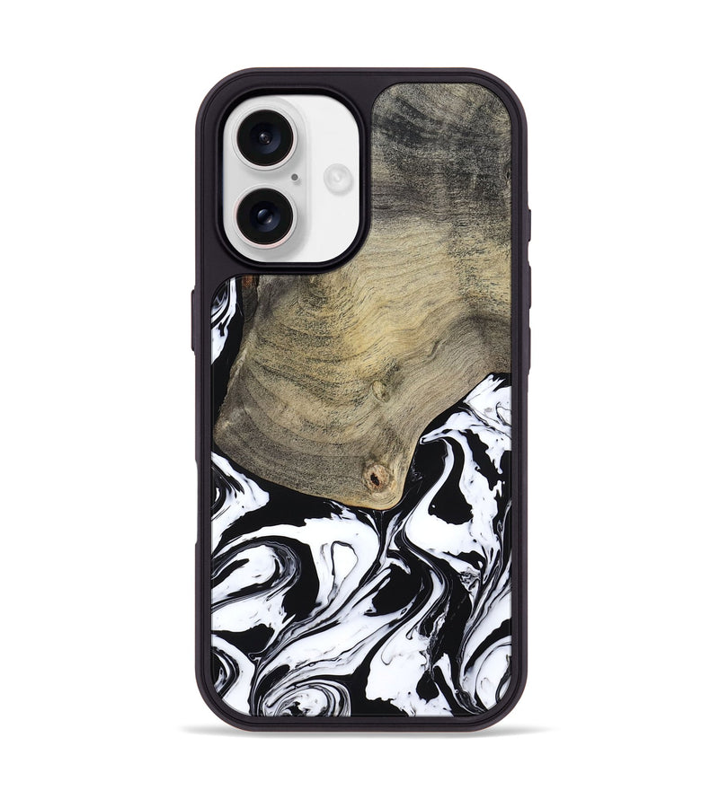 iPhone 17 Wood Phone Case - Helen (Black & White, 793495)
