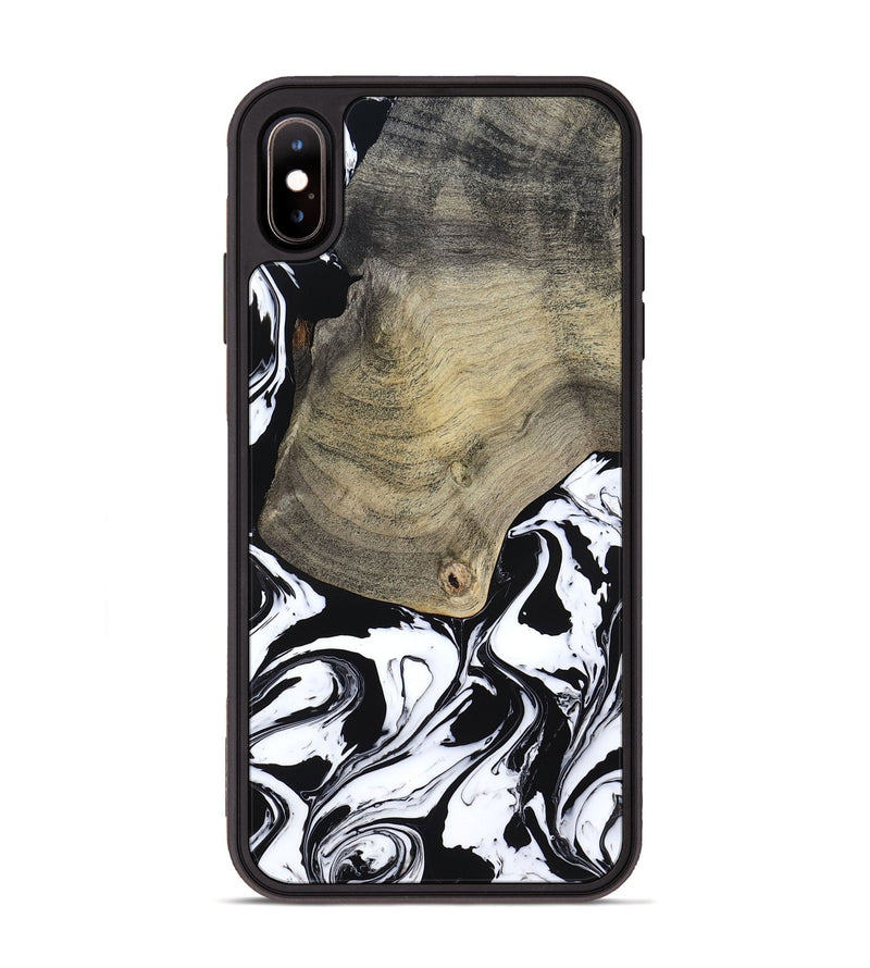 iPhone Xs Max Wood Phone Case - Helen (Black & White, 793495)