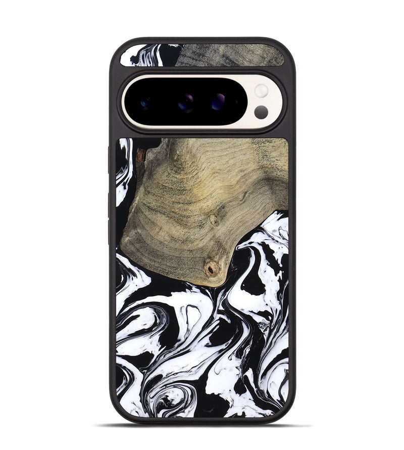 Pixel 9 Pro Wood Phone Case - Helen (Black & White, 793495)