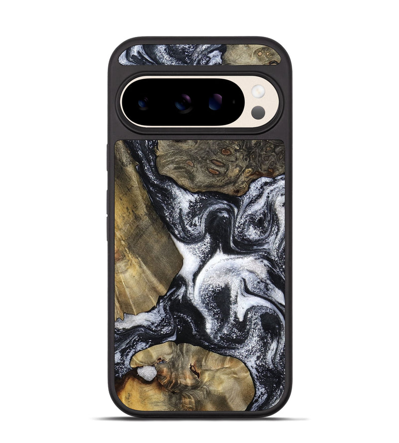 Pixel 10 Wood Phone Case - Amanda (Black & White, 793496)