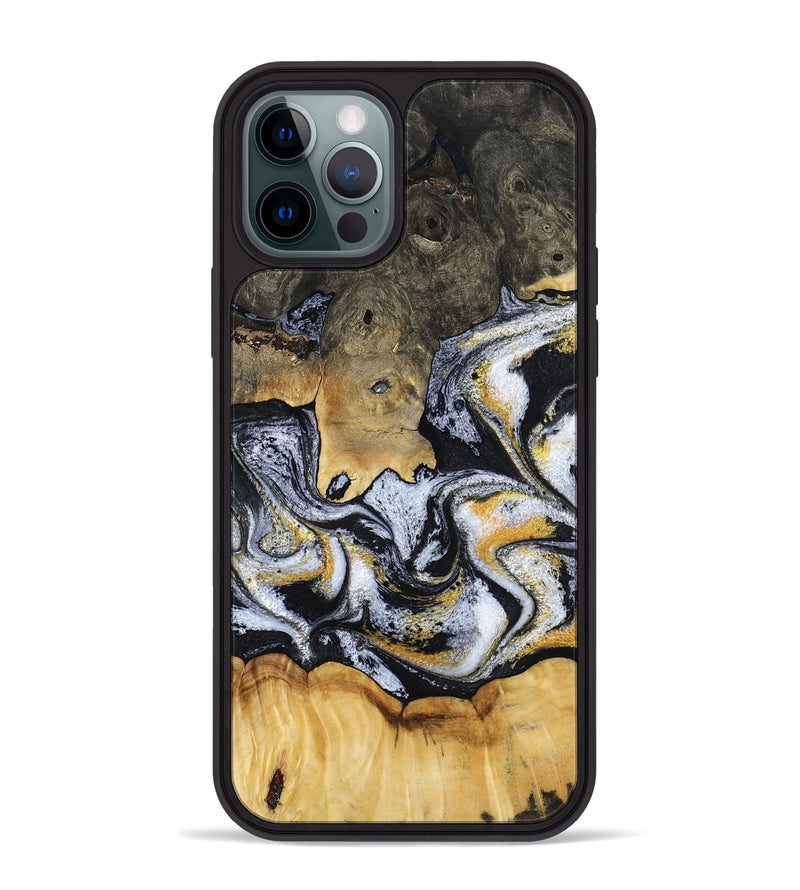 iPhone 12 Pro Max Wood Phone Case - Mary (Black & White, 793499)
