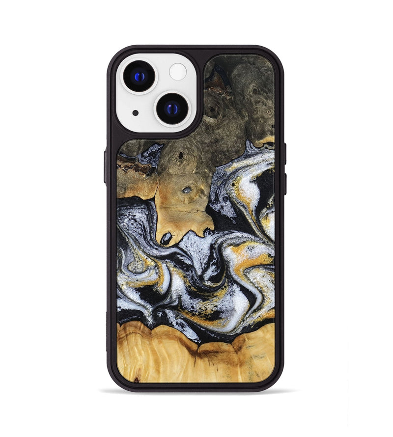 iPhone 13 Wood Phone Case - Mary (Black & White, 793499)