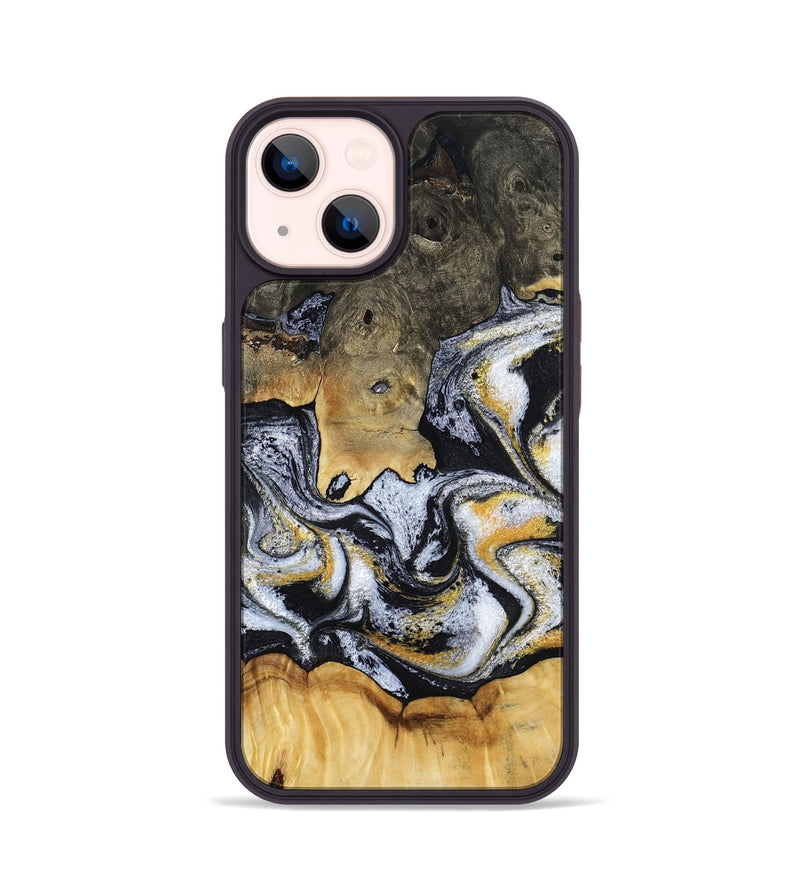 iPhone 14 Wood Phone Case - Mary (Black & White, 793499)