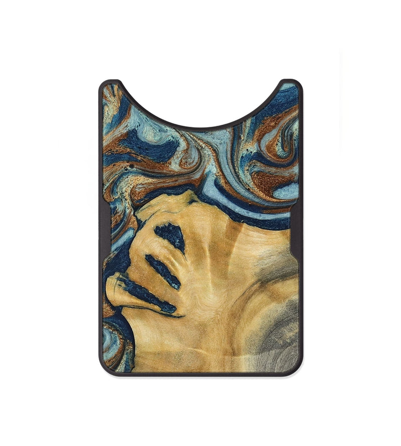 Alloy Wood Wallet - Lucien (Teal & Gold, 793506)
