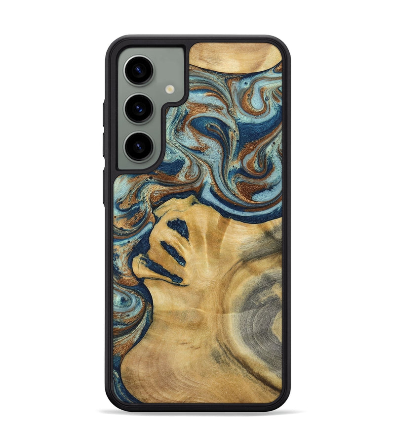 Galaxy S24 Plus Wood Phone Case - Lucien (Teal & Gold, 793506)