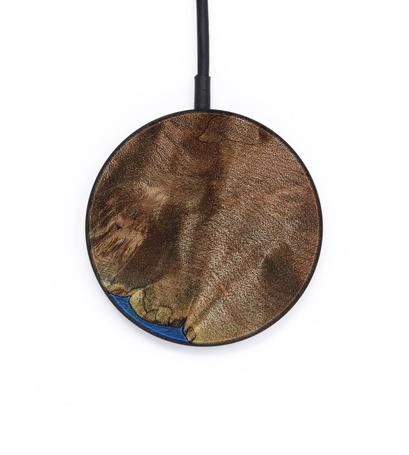 Circle Wood Wireless Charger - Thiago (Teal & Gold, 793507)