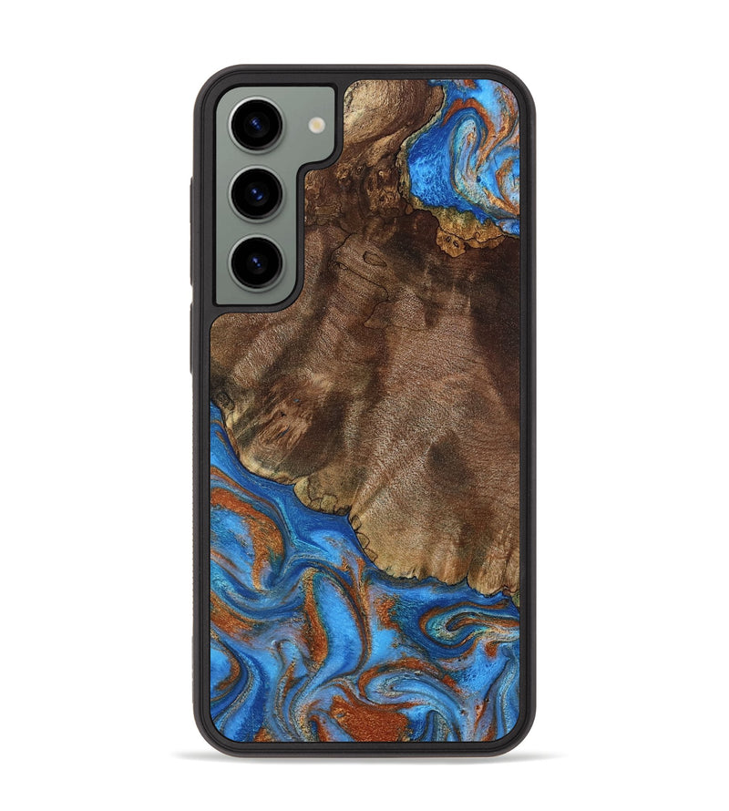 Galaxy S23 Plus Wood Phone Case - Thiago (Teal & Gold, 793507)