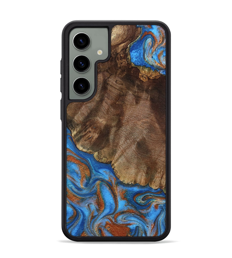 Galaxy S24 Plus Wood Phone Case - Thiago (Teal & Gold, 793507)