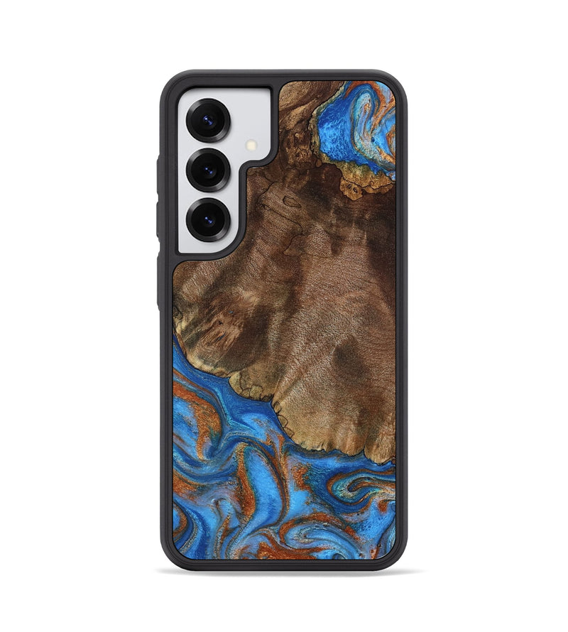 Galaxy S25 Wood Phone Case - Thiago (Teal & Gold, 793507)