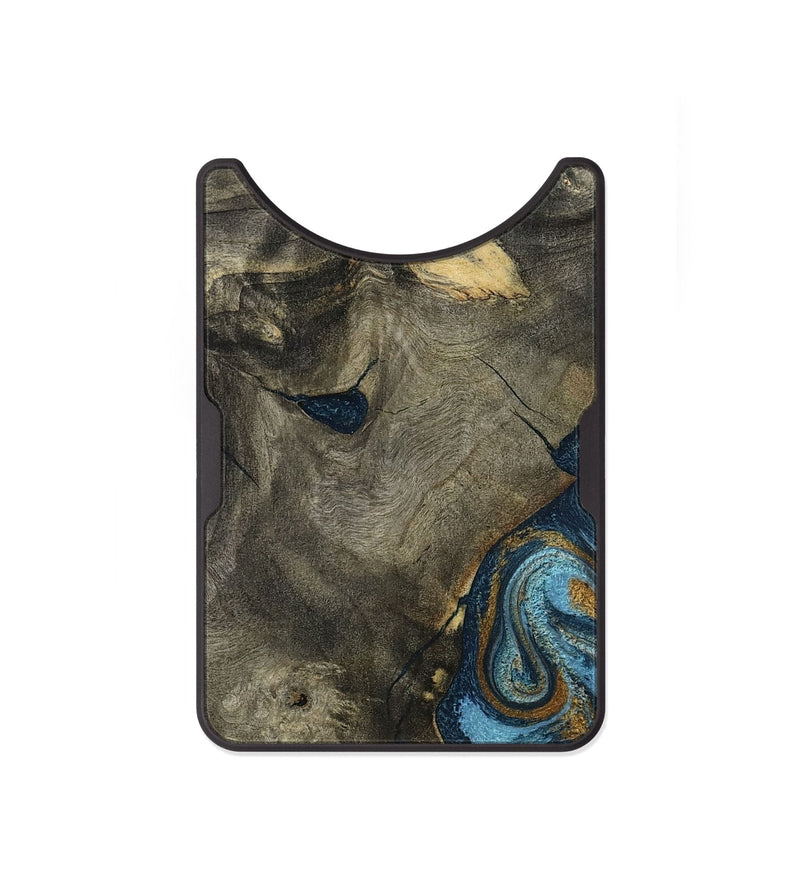 Alloy Wood Wallet - Carey (Teal & Gold, 793510)