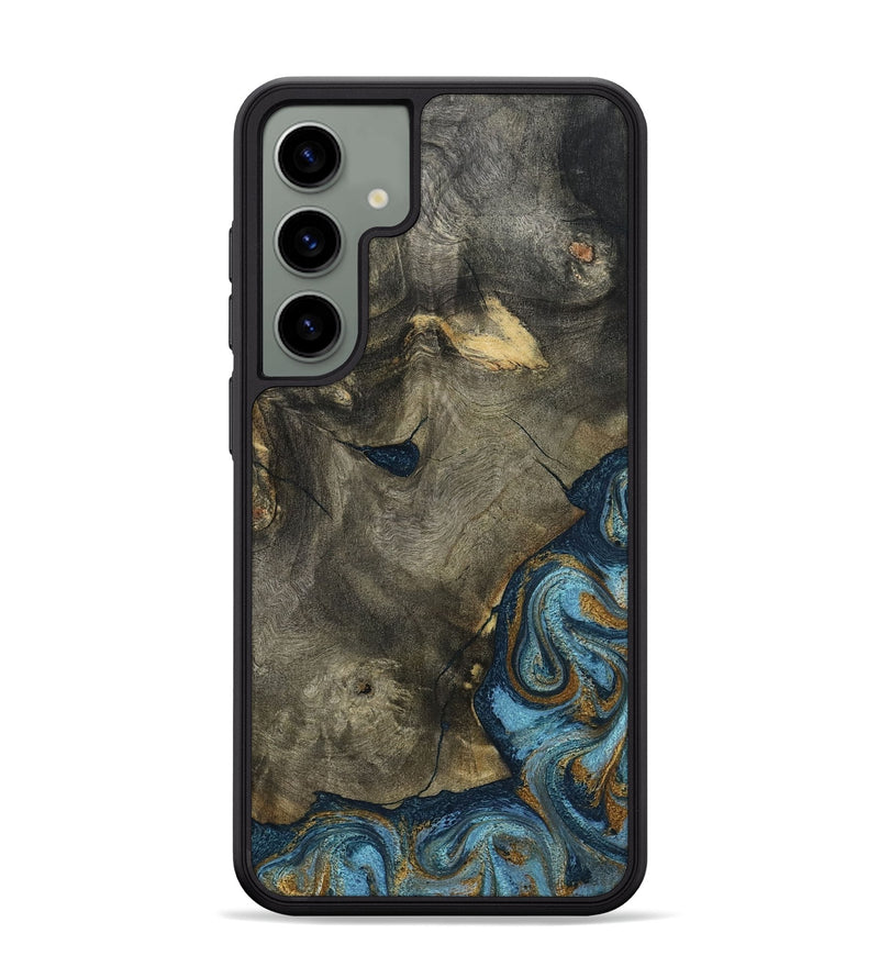 Galaxy S24 Plus Wood Phone Case - Carey (Teal & Gold, 793510)