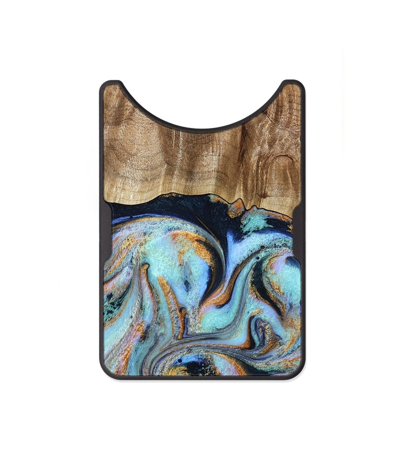 Alloy Wood Wallet - Maren (Teal & Gold, 793511)