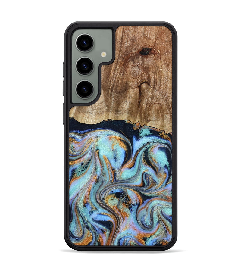 Galaxy S24 Plus Wood Phone Case - Maren (Teal & Gold, 793511)