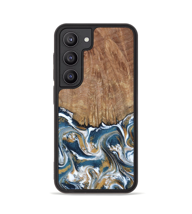 Galaxy S23 Wood Phone Case - Jameson (Teal & Gold, 793515)