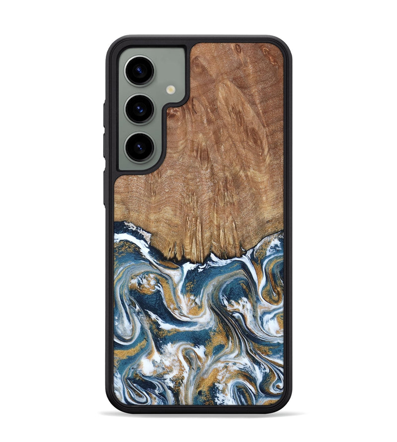 Galaxy S24 Plus Wood Phone Case - Jameson (Teal & Gold, 793515)
