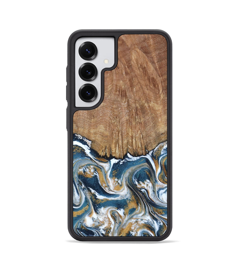 Galaxy S25 Wood Phone Case - Jameson (Teal & Gold, 793515)