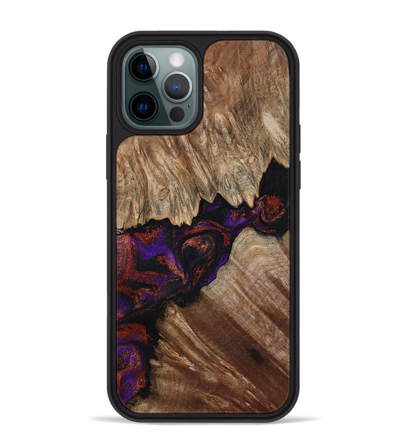 iPhone 12 Pro Max Wood Phone Case - Kim (Purple, 793516)