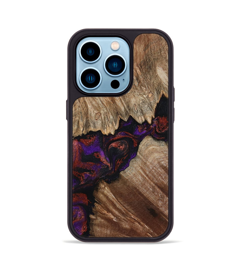 iPhone 14 Pro Wood Phone Case - Kim (Purple, 793516)