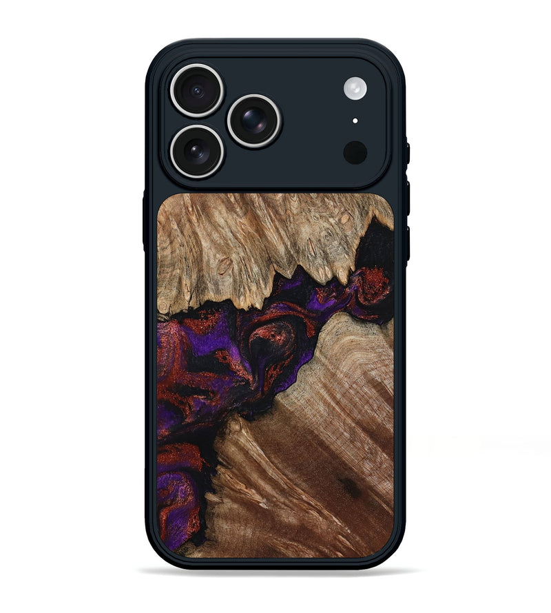 iPhone 17 Pro Max Wood Phone Case - Kim (Purple, 793516)
