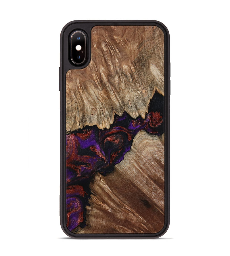 iPhone Xs Max Wood Phone Case - Kim (Purple, 793516)